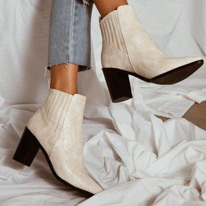 Billini Croc White Ankle Boot
